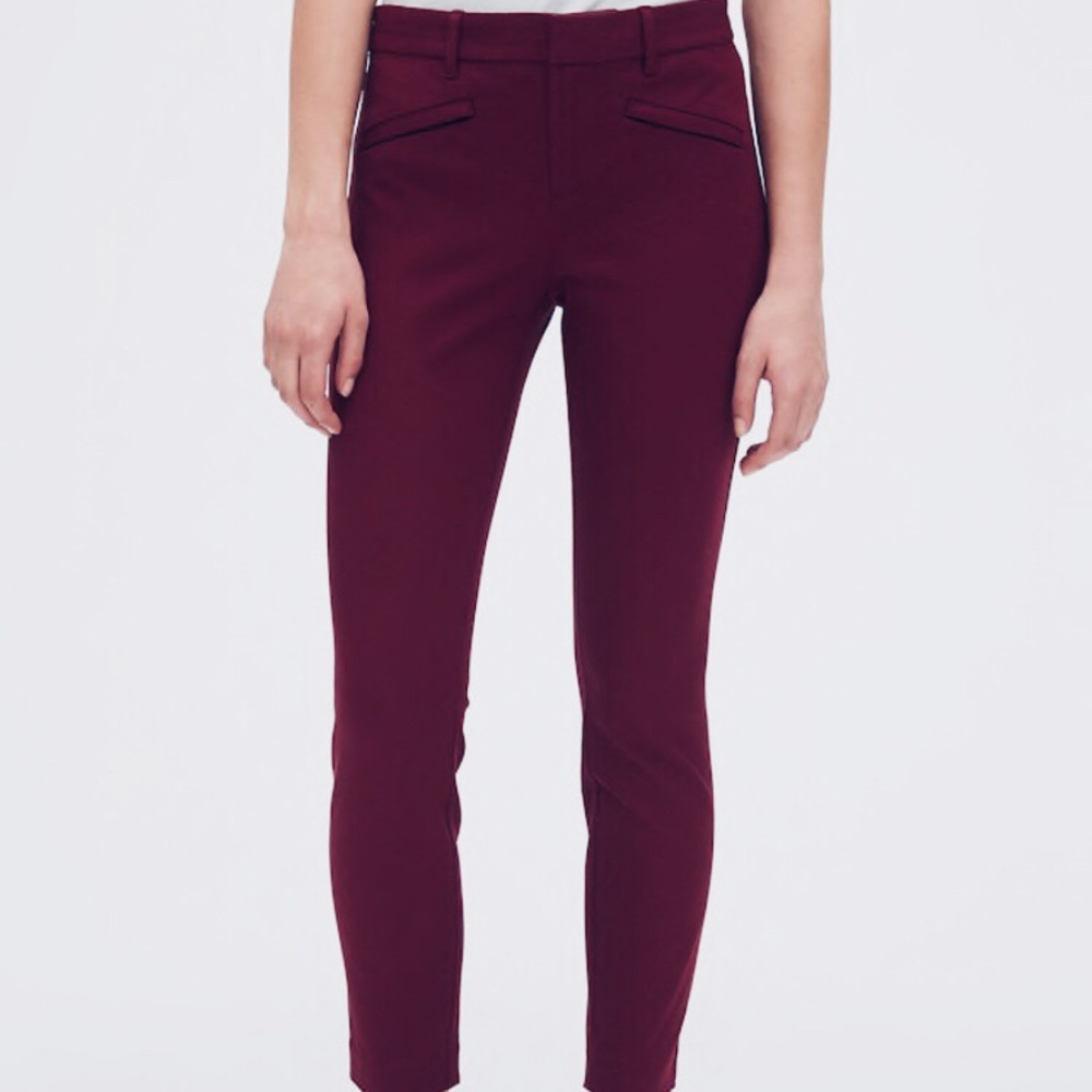 Gap work office pants burgundy 10 skinny trousers